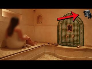 اكتشاف كاميرات مراقبه داخل حمام نساء شعبي فى المغرب
