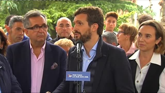 Casado asegura que el PP es la única alternativa a un gobierno del PSOE con UP y partidos independentistas