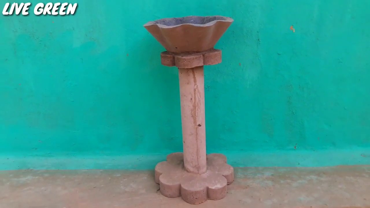 Diy // beautyful flower pot making at home // how to make cement flower