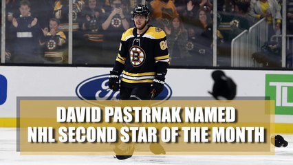 David Pastrnak named NHL second star of the month