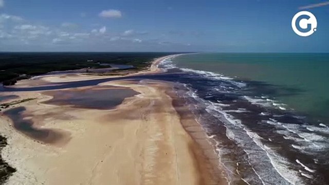 Drone é usado para vigiar chegada de óleo a praias de Conceição da Barra