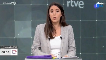 Minuto inicial de Irene Montero (UP)