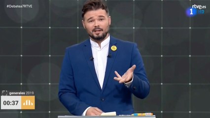 Minuto inicial de Gabriel Rufián (ERC)