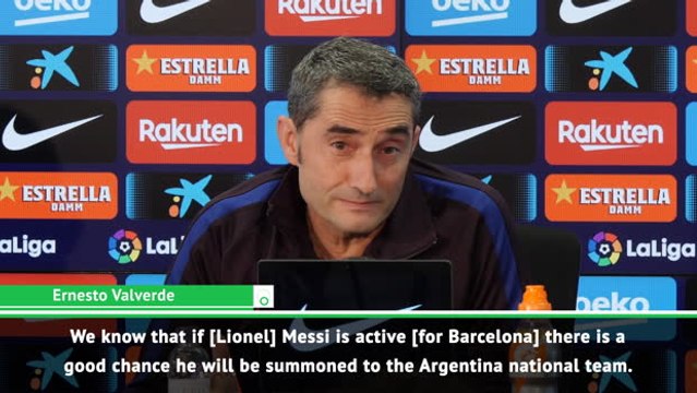 Messi's Argentina recall not a blow for Barca - Valverde