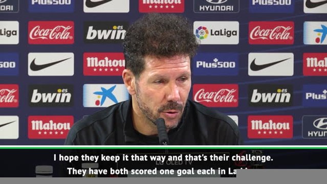 Simeone hopes Morata and Costa start scoring regularly for Atletico