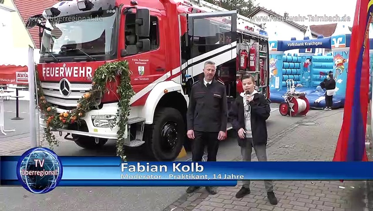 Feuerwehr tairnbach, rundgang über das feuerwehrfest mit fabian kolb