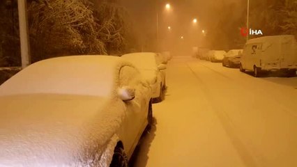 Bayburt'ta kar yağışı etkili oldu