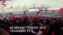 Binlerce yabancı taraftar 'Türkiye' diye tezahürat etti