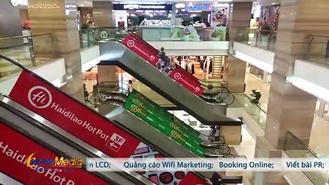 Quảng cáo trên thang cuốn tại Trung tâm thương mại, siêu thị