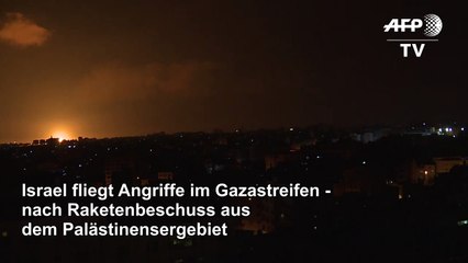 Скачать видео: Nach Raketenbeschuss: Israel fliegt Angriffe auf Gazastreifen