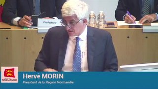 Hervé Morin, Lubrizol à la plénière de la Région Normandie 14-10-2019