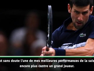 Rolex Paris Masters - Djokovic : "L'une de mes meilleures performances de la saison"