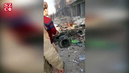 Tel Abyad’da yaşanan bombalı saldırı sonrası ilk görüntü