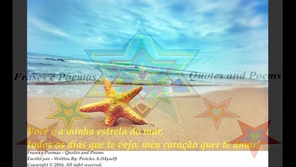 Você é minha estrela do mar, meu coração quer te amar! [Frases e Poemas]