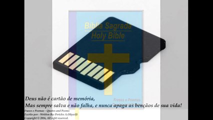 Deus não é cartão de memória, mas sempre salva e não falha! [Frases e Poemas]