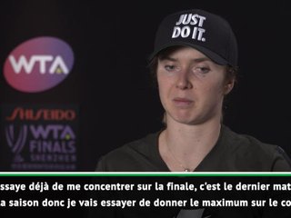 Masters - Svitolina : "J'ai pratiqué un super tennis cette semaine"