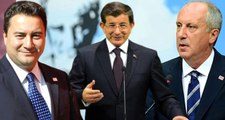 Babacan, Davutoğlu ve İnce soruldu! Yeni parti anketinde çarpıcı sonuçlar