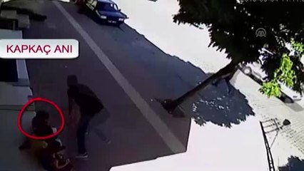 Gaziantep'te kapkaç anı güvenlik kamerasında