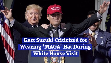 Kurt Suzuki Shows Off A 'MAGA' Hat