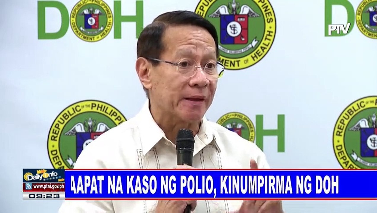 Ikaapat na kaso ng polio, kinumpirma ng DOH
