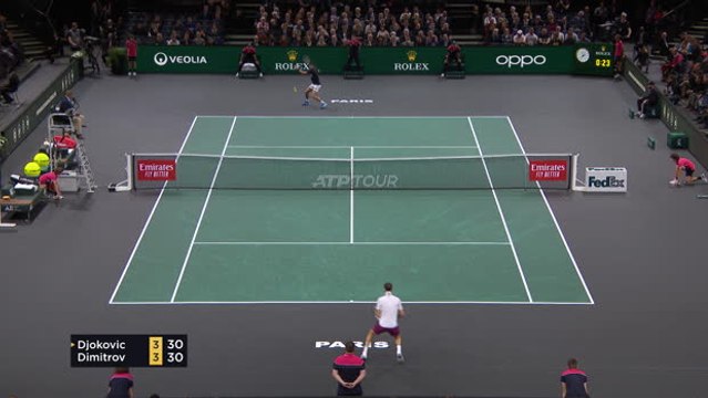 Djokovic overcomes Dimitrov to reach Paris Masters final