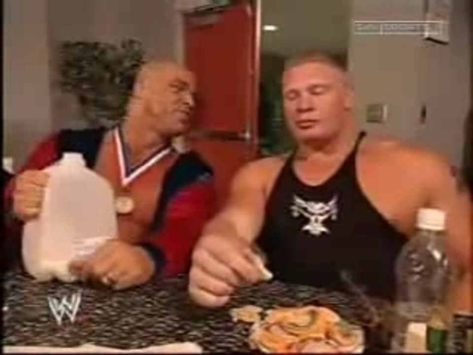 Brock Lesnar and Kurt Angle Funny Moment (1)