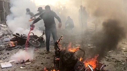 Turkey-Syria border: At least 13 killed in car bomb explosion