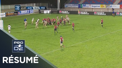 PRO D2 - Résumé Aurillac-Provence Rugby: 39-6 - J09 - Saison 2019/2020