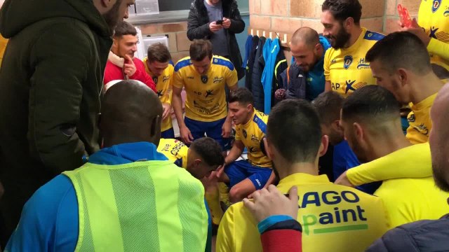 Foot: la joie des joueurs de l’USGTH après leur victoire face au Symphorinois