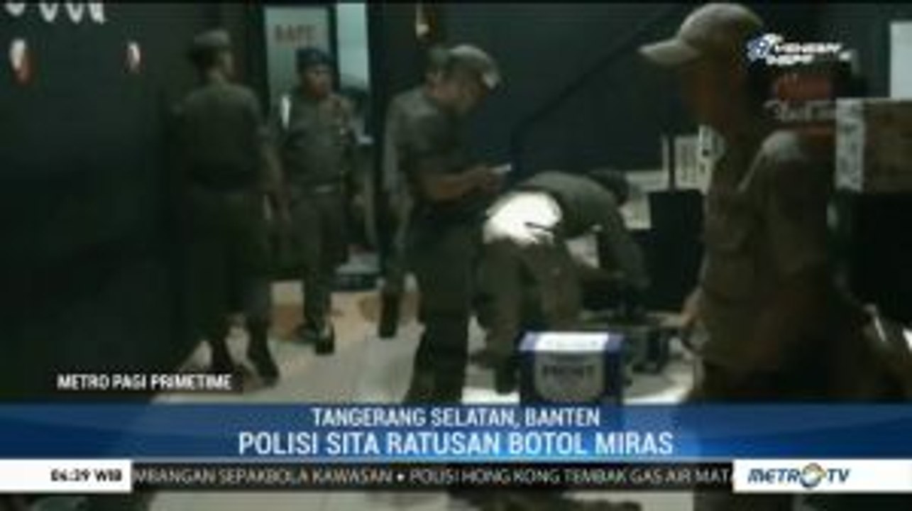 Razia Tempat Hiburan Malam di Tangsel, Petugas Sita Ratusan Botol Miras