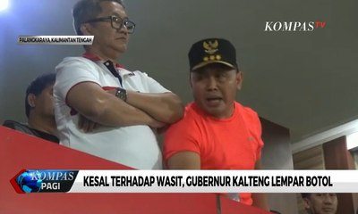 Viral! Gubernur Kalimantan Tengah Sugianto Sabran Lempar Botol Saat Kalteng vs Persib