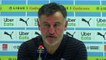 Football - Ligue 1 - Christophe Galtier en conférence de presse après la défaite du LOSC contre l'OM