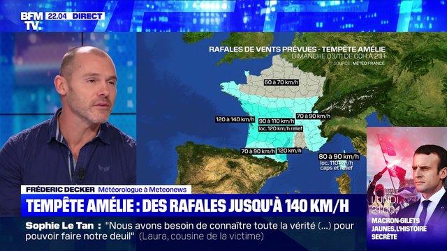 Tempête Amélie: des rafales jusqu'à 140 km/h (1/2) - 02/11