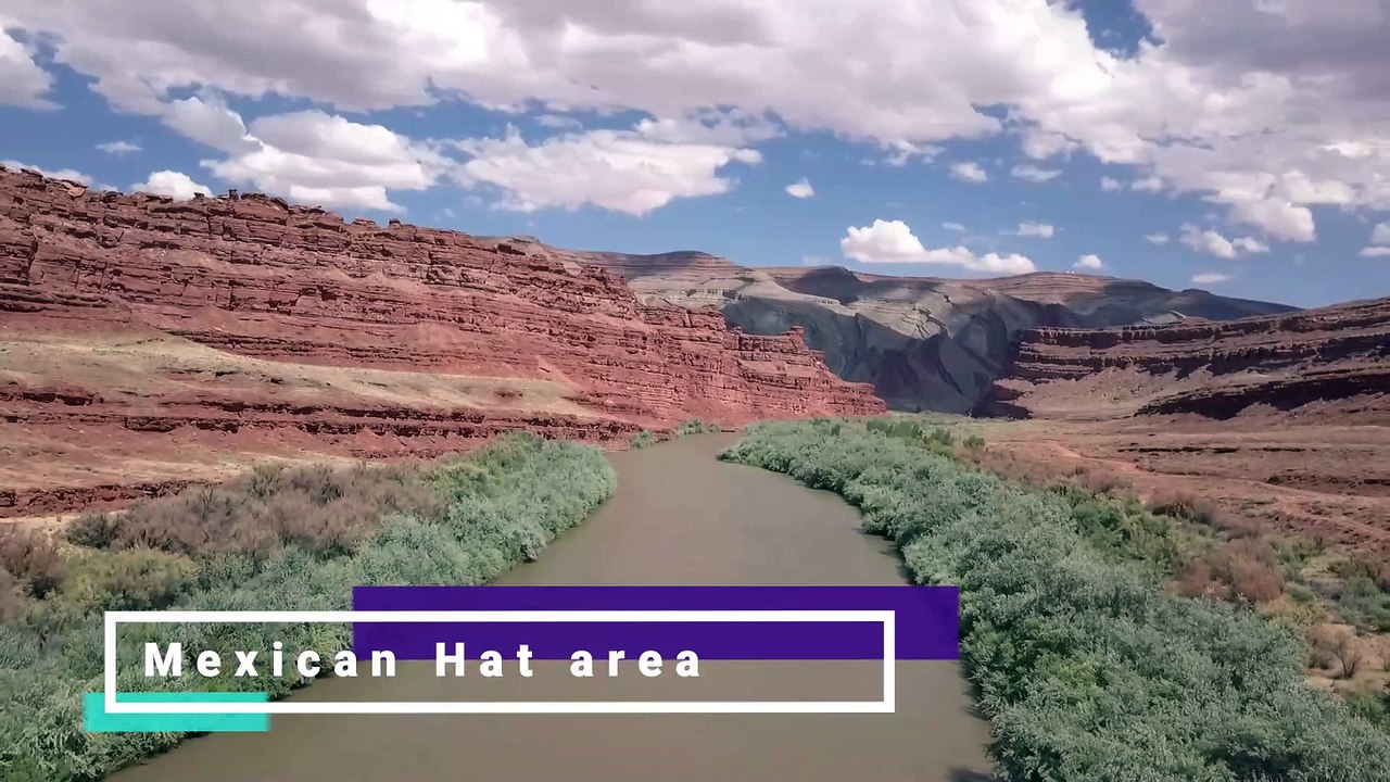 muley point et  mexican hat (drone view)