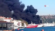Beşiktaş Bebek'te bir yatta yangın çıktı. Olay yerine itfaiye ekipleri sevk edildi