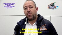 Hockey sur glace Interview d’Eric Sarliève Coach des Sangliers Arvernes - Clermont-Ferrand, le 31/10/2019 (Clermont-Ferrand VS Montpellier - D1))