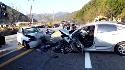 전남 담양서 승용차 정면충돌...7명 중경상 / YTN