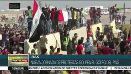 Irak: nueva jornada de protestas se registran en el Golfo del País