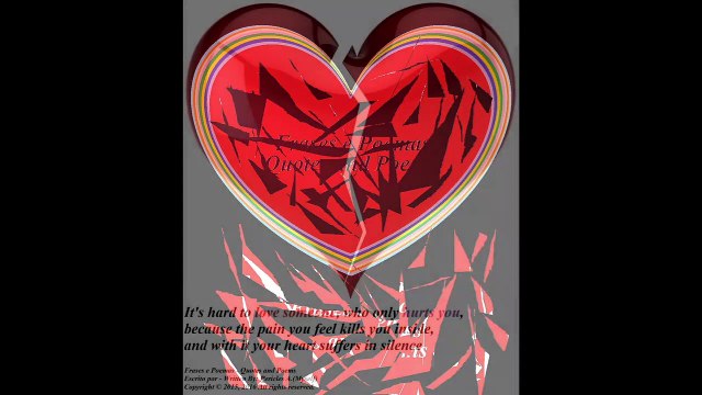 It's hard to love someone, who only hurts you, your heart suffers in silence...[Quotes and Poems]