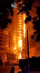 Fire Engulfing large Building