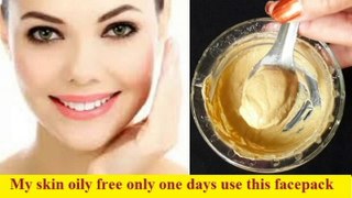 This One's for my oily skin friends..Do try this  My skin oily free only one days use this pack
