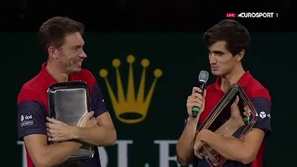 Le discours de Nicolas Mahut et Pierre-Hugues Herbert, vainqueurs en double à Bercy - Rolex Paris Masters
