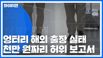 "그런 사람 온 적 없다" 천만 원짜리 허위 보고서 / YTN