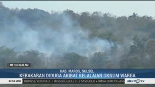 Lima Hektar Hutan dan Lahan di Maros Terbakar