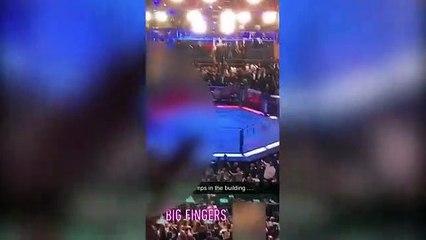 President Trump enters MSG with a chorus of boos from the crowd