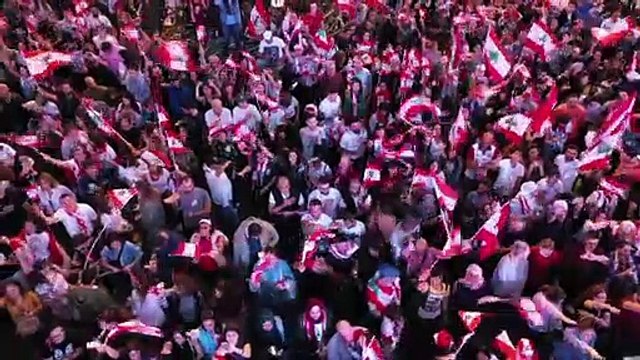 Thousands protest in Lebanon after rally to support president