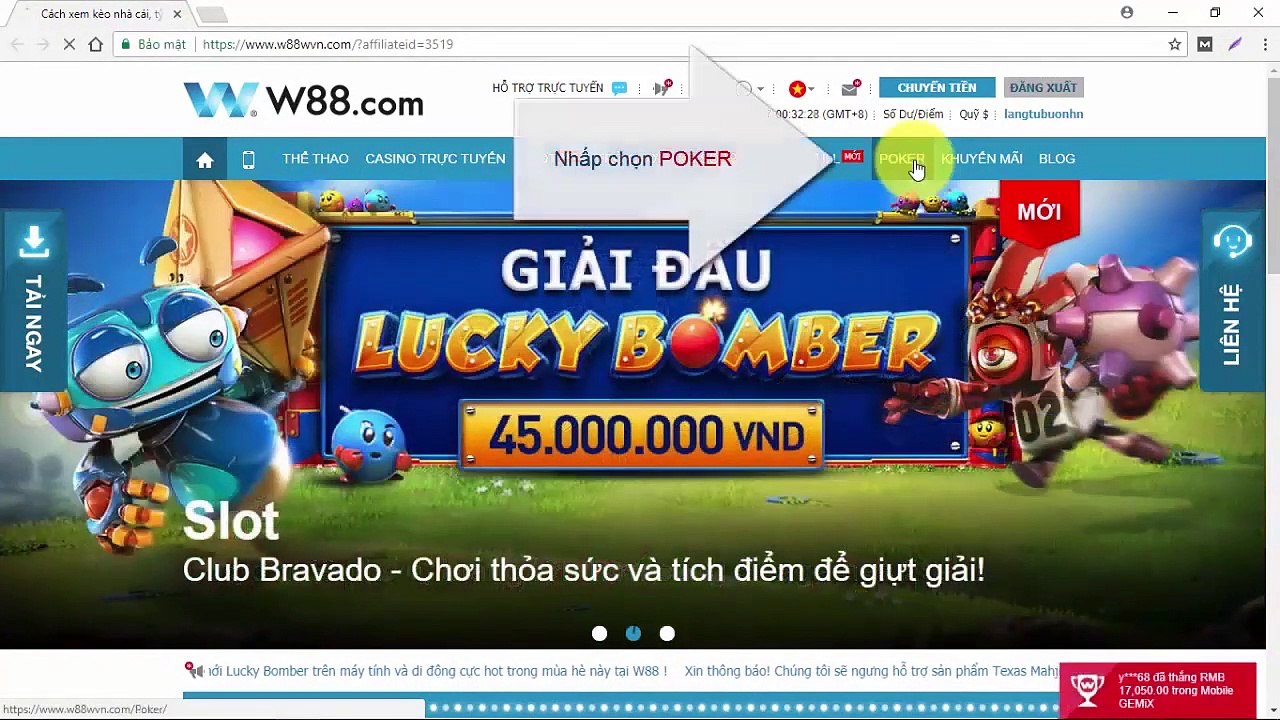 Hướng dẫn cách chơi poker online ăn tiền tại nhà cái W88