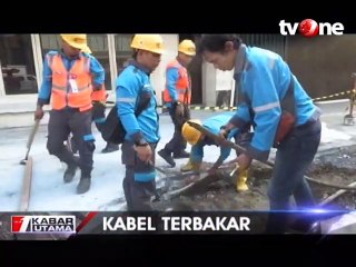 Kabel Bawah Tanah di Cikini Raya Terbakar