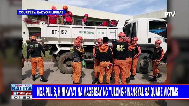 Mga pulis, hinikayat na magbigay ng tulong-pinansyal sa quake victims