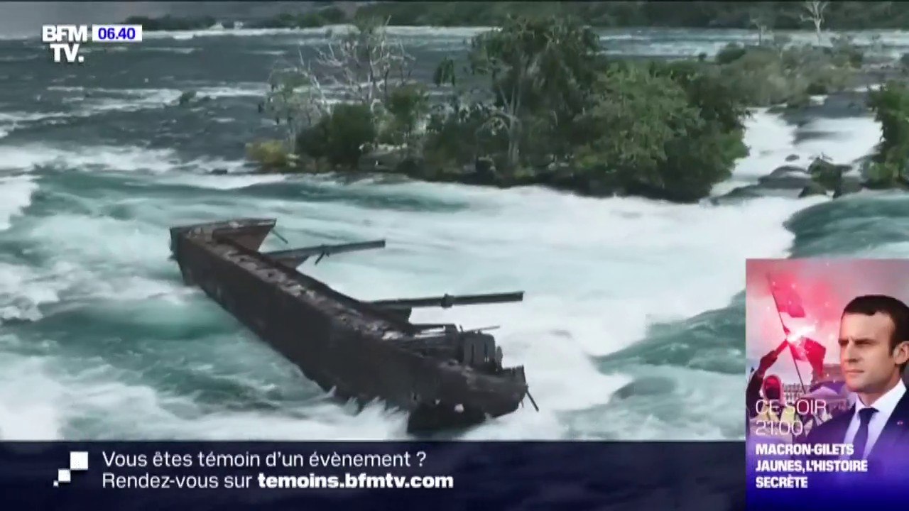 Un bateau coincé depuis un siècle en haut des chutes du Niagara se rapproche du précipice